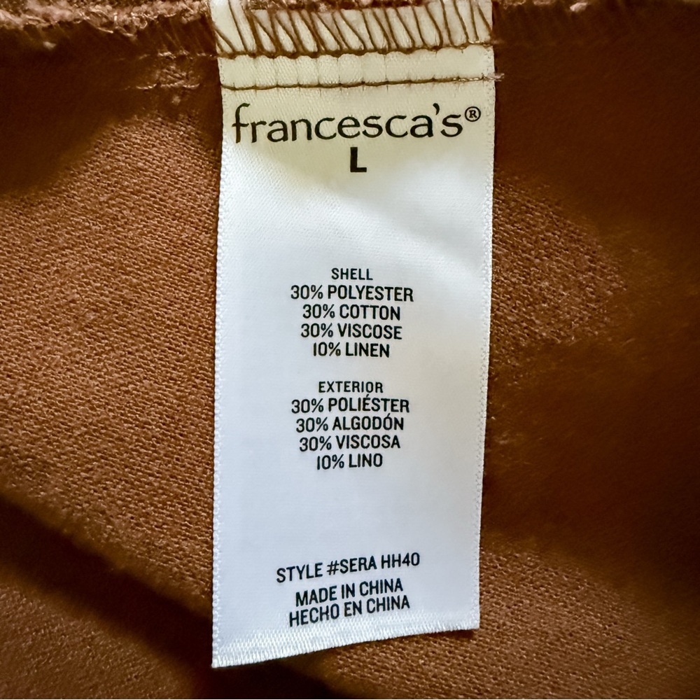 Francesca's Collections Rust Halter Mini Dress Romper - Picture 10 of 11